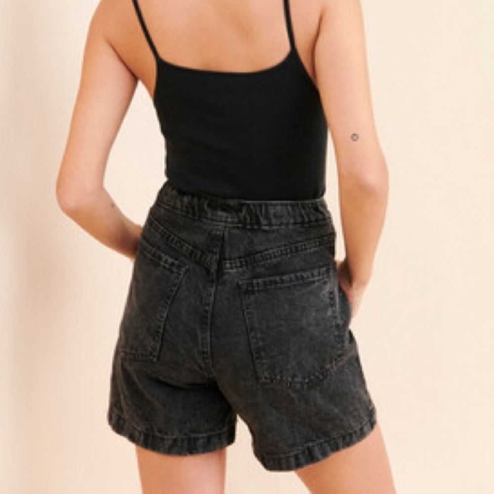 Urban Outfitters BDG Poppy Denim Drawstring Short – Black size XXXL Plus Size - Picture 4 of 8
